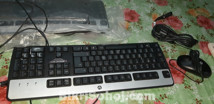 HP KEYBORD& mouse+cabble